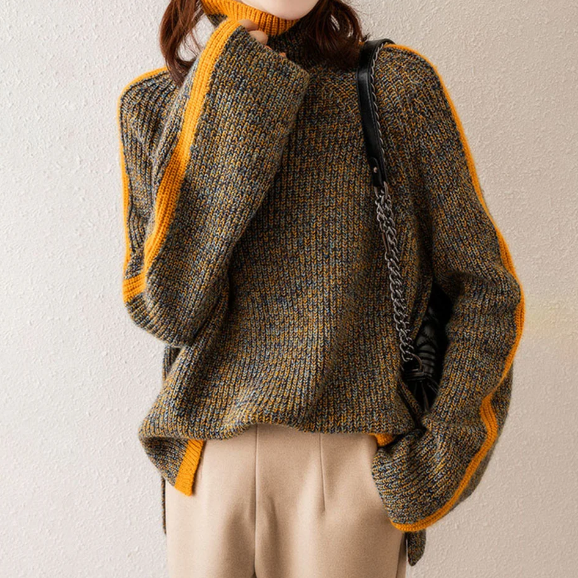Mila | Oversized Gebreide Coltrui