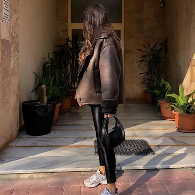 Baelor | bontgevoerde Suede Jas
