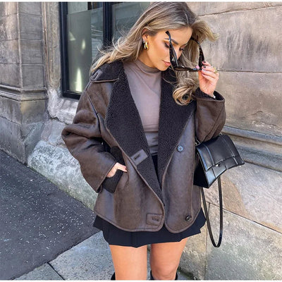 Baelor | bontgevoerde Suede Jas